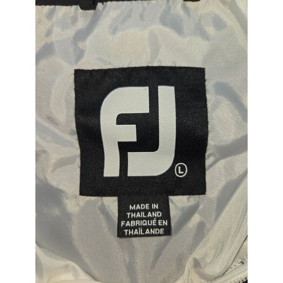 FootJoy FJ Black/White Windbreaker Golf Jacket Large - Picture 6 of 8